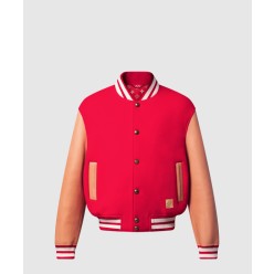 VVN 레더 바시티 재킷