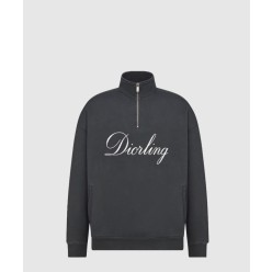 Diorling 지퍼 칼라 스웨트셔츠