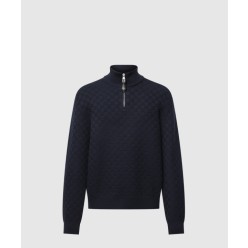 캐시미어 울 블렌드 하프 집 풀오버