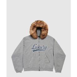 럭셔리 스크립트 오버사이즈 집업 후디