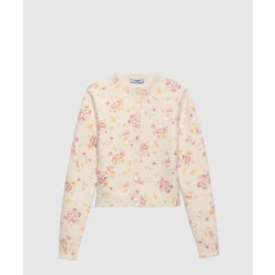 플로럴 프린트 울 가디건