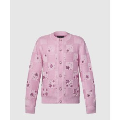 다미에 엠브로이더드 가디건