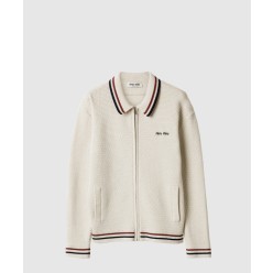 코튼 니트 지퍼 가디건