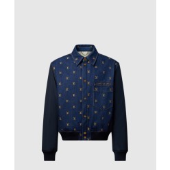 업사이클 데님 바시티 재킷