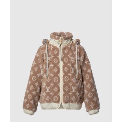 모노그램 플리스 후디드 재킷