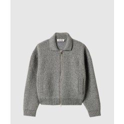 셰틀랜드 울 캐시미어 지퍼 카디건