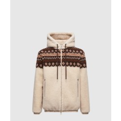 지오메트릭 자카드 울 혼방 후디