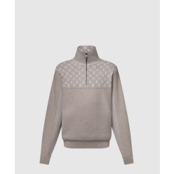 리브드 울 하프 지퍼 풀오버