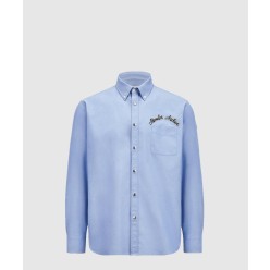 자수 로고 옥스포드 코튼 셔츠