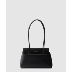 리나일론 플랩이 있는 프라다 패시지 미디엄 가죽 백 1BA495