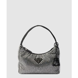 크리스털 장식 새틴 미니백 1BC515